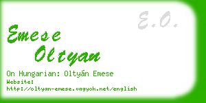 emese oltyan business card